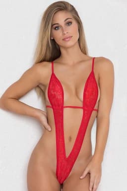 Kırmızı Seksi Fantezi Babydoll TM8130 - Görsel 1