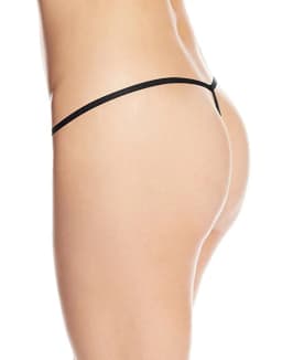 Siyah Transparan Tül String Tanga TM1114 - Görsel 2