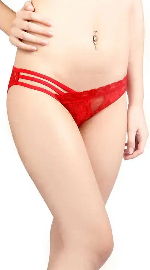 Kırmızı Şerit Detaylı Seksi Külot TM1139