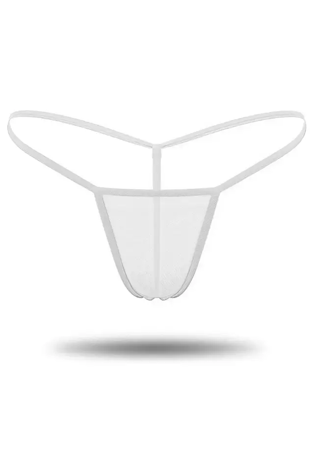 3'lü Renkli Transparan Tül String Tanga TM0369 — görsel 2