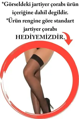 Eller Kelepçeli Siyah Büyük Beden Jartiyer TM1251 - 3