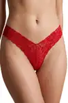 Kırmızı Çiçek Desenli Dantel String Külot TM1526 - Görsel 1