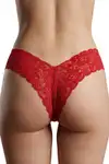 Kırmızı Çiçek Desenli Dantel String Külot TM1526 - Görsel 2
