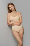 Kadın Slip Agraflı Karışımlı Kumaş Ten Body - Görsel 4