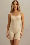 Kadın Kalp Yaka Sportif İncelten Etki Kahverengi Body - Görsel 8