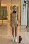 Kadın Havuz Yaka Esnek Ten Dikişsiz Body - Görsel 6