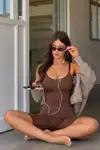 Kadın Toparlayıcı Ten Premium Askılı Body - Görsel 9