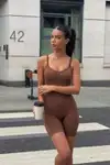 Kadın Sıkılaştırıcı Kahverengi Casual Esnek Body - Görsel 2