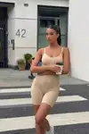 Kadın Sıkılaştırıcı Kahverengi Casual Esnek Body - Görsel 9