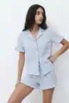 Kadın Desenli Trend Kar Beyaz Pijama Takımı - Görsel 17
