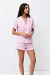Kadın Desenli Trend Kar Beyaz Pijama Takımı - Görsel 8