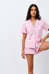 Kadın Desenli Trend Kar Beyaz Pijama Takımı - Görsel 9