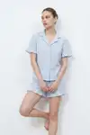 Kadın Premium Fırfırlı Çok Renkli Pijama Takımı - Görsel 16