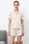 Kadın Premium Fırfırlı Çok Renkli Pijama Takımı - Görsel 3