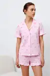 Kadın Premium Fırfırlı Çok Renkli Pijama Takımı - Görsel 7