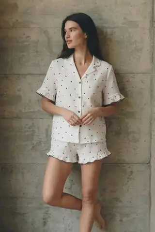 Kadın V Yaka Comfort Fit Pembe Pijama Takımı - 16
