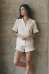 Kadın V Yaka Comfort Fit Pembe Pijama Takımı - Görsel 16