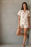 Kadın V Yaka Comfort Fit Pembe Pijama Takımı - Görsel 8