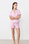 Kadın Relaxed Lastikli Çok Renkli Pijama Takımı - Görsel 14