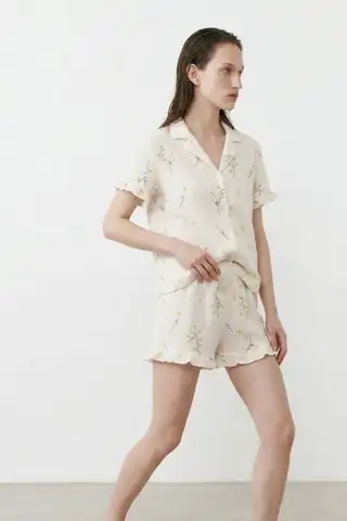 Kadın Relaxed Lastikli Çok Renkli Pijama Takımı - 5