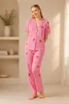 Dudak Desenli Pijama Takımı 4646-Pembe - Görsel 3