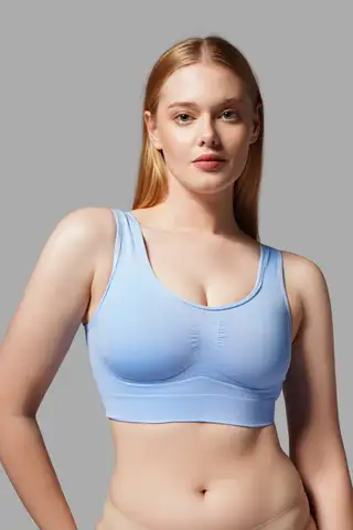 Göğüs Toparlayıcı Dikişsiz Seamless Büstiyer Korse – Kalın Askılı Pedsiz Balensiz Toparlayıcı Sütyen 5050 Gül Kurusu - 15