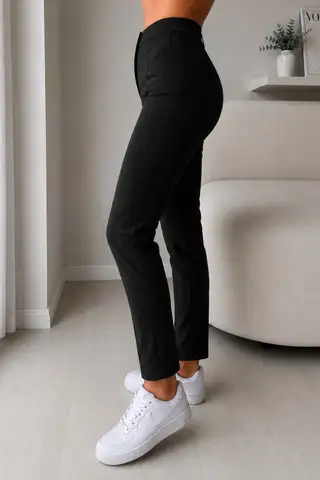 Yüksel Bel Toparlayıcı Nervür Dikişli İspanyol Paça Pantolon 4622 -Kiremit - 16