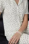 Çiçek Baskılı Bürümçük kumaş Kısa Kollu Pijama Takımı 6067 Çok Renkli - Görsel 9