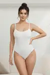 Zıbın string model Toparlayıcı Çıtçıtlı Body korse 9052 Kahverengi - Görsel 8
