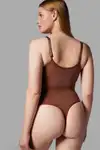 string zıbın sıkılaştırıcı toparlayıcı örme kumaş body 9052 Kahverengi - Görsel 1
