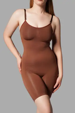TAM BOY TÜM VÜCUT KORSESİ SEAMLESS 9050 Kahverengi - 1