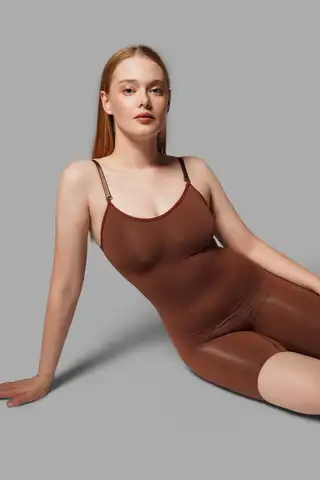 TAM BOY TÜM VÜCUT KORSESİ SEAMLESS 9050 Kahverengi - 5