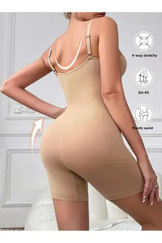 body yüksek bel tam boy 9050 Kahverengi - 14