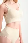 Toparlayıcı Sıkılaştırıcı Kalın Askılı Pedli Büstiyer 5040 Bej - Görsel 4