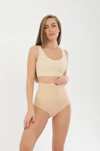 Lazer Kesim Silikonlu Slip Korse 4402 Ten - 3