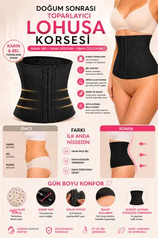 Kadın Ten Rengi Doğum Sonrası Lohusa Korse Fwkorse001 4418 - 11