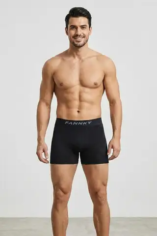DİKİŞSİZ NEFES ALABİLEN RAHAT BOL KESİM ERKEK BOXER 2014 Siyah - 4