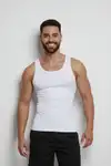 Erkek Atlet Korse Bel Göğüs Göbek Toparlayıcı Sıkılaştırıcı Korse 6050 Beyaz - Görsel 1