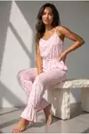 Kadın Regular Kesim Sezonsuz Pembe Pijama Takımı - Görsel 6