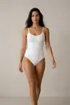 Kadın Kapsız Cırt Cırtlı Düz Desen Mavi Body - Görsel 14