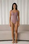 Kadın Kapsız Cırt Cırtlı Düz Desen Mavi Body - Görsel 8
