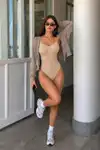 Kadın Slip Kalıp SİYAH Body Örme Orta Destek - Görsel 8