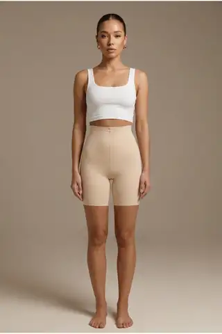 Kadın Sıkılaştırıcı Kumaş Boxer Kalıp Ten Korse - 4