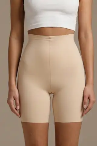 Kadın Sıkılaştırıcı Kumaş Boxer Kalıp Ten Korse - 6