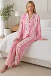 Kadın Desenli Relaxed Leopar Pijama Takımı 4665 - Görsel 9