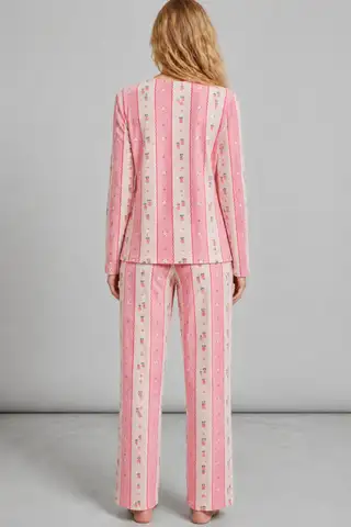 Kadın Bol Paça Relaxed Pembe Pijama Takımı 4692 - 2