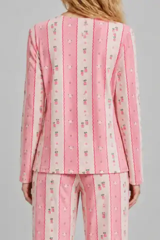 Kadın Bol Paça Relaxed Pembe Pijama Takımı 4692 - 6