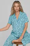 Kadın Kısa Kol Desenli Pembe Pijama Takımı 4729 - Görsel 20