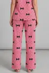 Kadın Kısa Kol Desenli Pembe Pijama Takımı 4729 - Görsel 6
