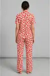 Kadın Kısa Kol Comfort Kırmızı Pijama Takımı 4725 - Görsel 2